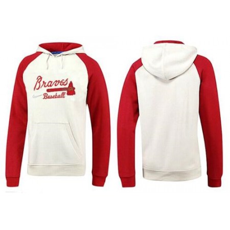 Atlanta Braves Pullover Hoodie White & Red