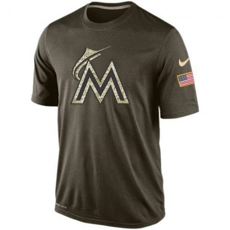 Men's Miami Marlins Salute To Service Nike Dri-FiT T-Shirt