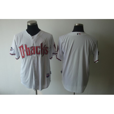 Diamondbacks Blank White Cool Base Stitched MLB Jersey