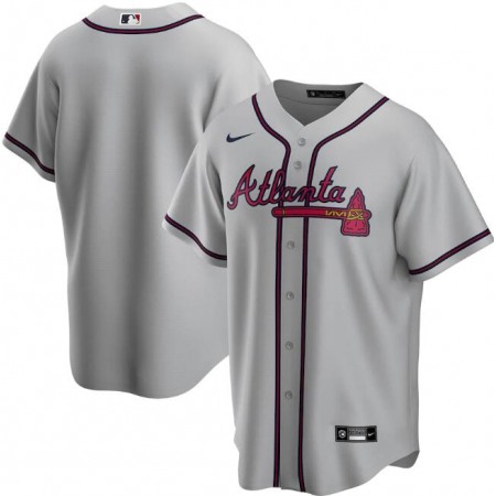 Men's Atlanta Braves Blank Grey Cool Base Stitched Jersey