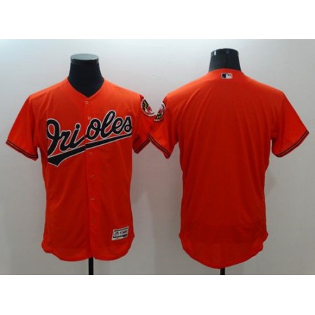 Orioles Blank Orange Flexbase Authentic Collection Stitched MLB Jersey