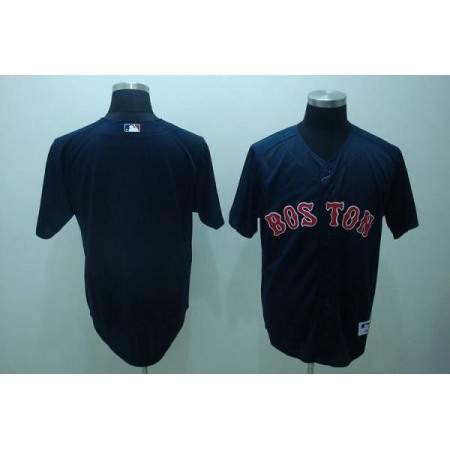 Red Sox Blank Stitched Dark Blue MLB Jersey