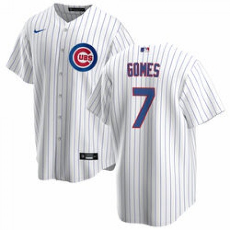 Youth Chicago Cubs #7 Yan Gomes White Cool Base Stitched Baseball Jersey