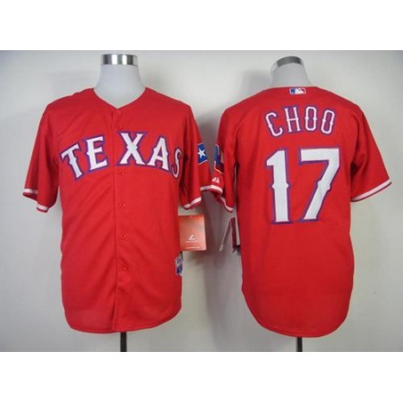 Rangers #17 Shin-Soo Choo Red Cool Base Stitched MLB Jersey