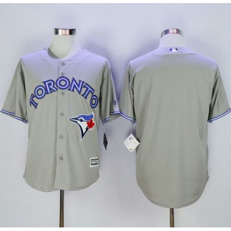 Blue Jays Blank Grey New Cool Base Stitched MLB Jersey