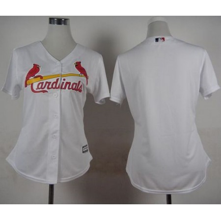 Cardinals Blank White Women's Fashion Stitched MLB Jersey