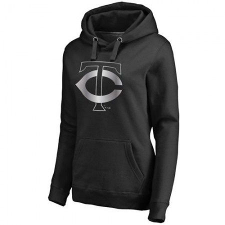 Women's Minnesota Twins Platinum Collection Pullover Hoodie Black