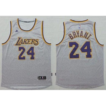 Lakers #24 Kobe Bryant Grey Fashion Stitched NBA Jersey