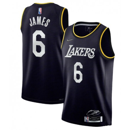 Men's Los Angeles Lakers 2022 Black 75th Anniversary Select Series MVP Swingman Jersey