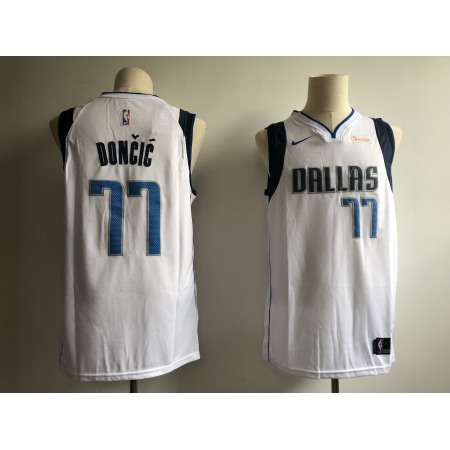 Men's Dallas Mavericks #77 Luka Doncic White Swingman Stitched NBA Jersey