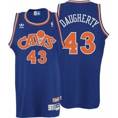 Cavaliers #43 Brad Daugherty Blue CAVS Throwback Stitched NBA Jersey