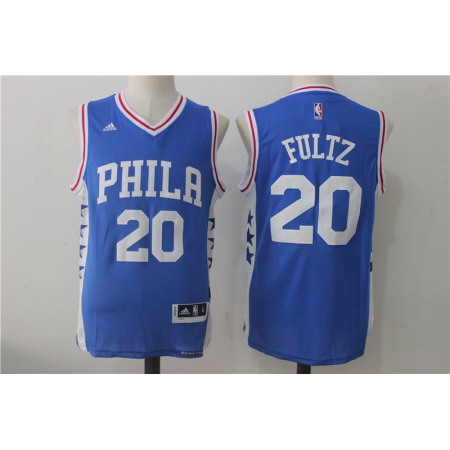 Men's Philadelphia 76ers #20 Fultz Blue Stitched NBA Jersey