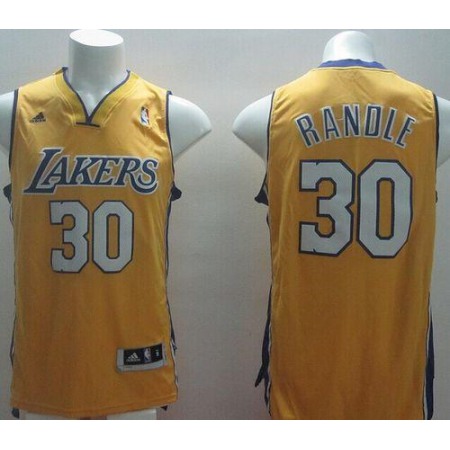 Revolution 30 Lakers #30 Julius Randle Gold Stitched NBA Jersey