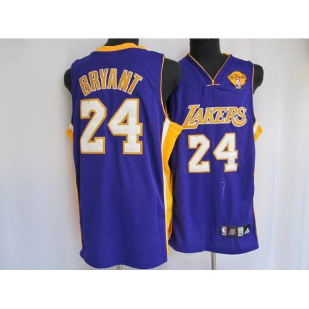 Lakers #24 Kobe Bryant Stitched Purple Final Patch NBA Jersey