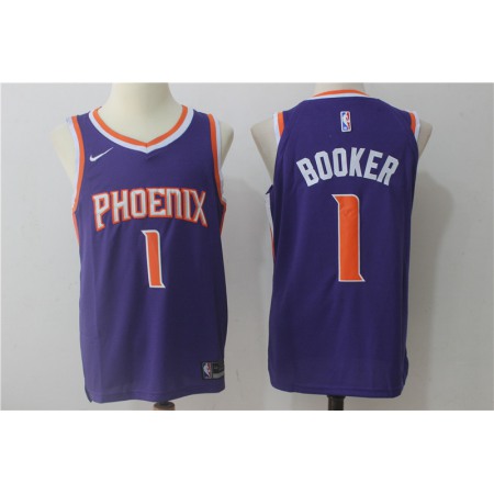 Men's Phoenix Suns #1 Devin Booker Purple Stitched NBA Jersey