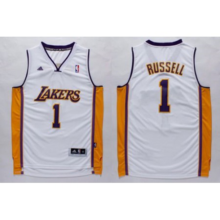 Lakers #1 D'Angelo Russell White Stitched NBA Jersey