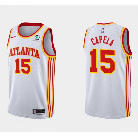 Men's Atlanta Hawks #15 Clint Capela White Stitched NBA Jersey