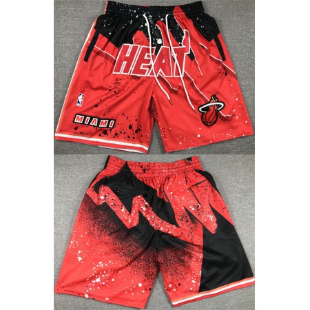 Men's Miami Heat Red/Black Shorts (Run Small)