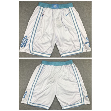 Men's Los Angeles Lakers White Shorts (Run Small)