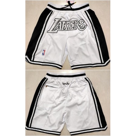 Men's Los Angeles Lakers White Shorts (Run Small)