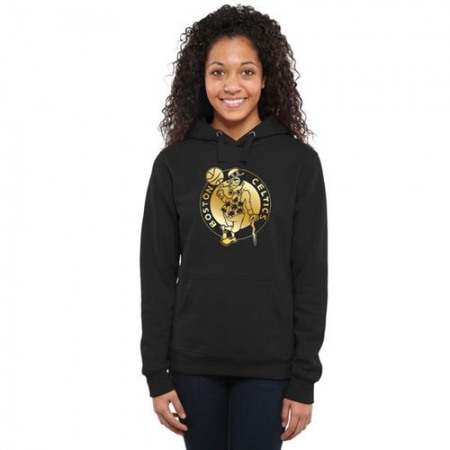 Women's Boston Celtics Gold Collection Pullover Hoodie Black