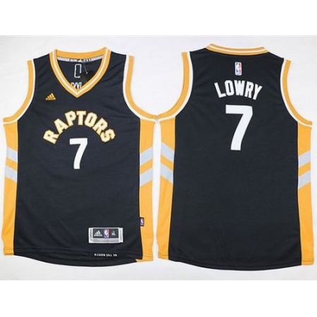 Raptors #7 Kyle Lowry Black Youth Stitched NBA Jersey