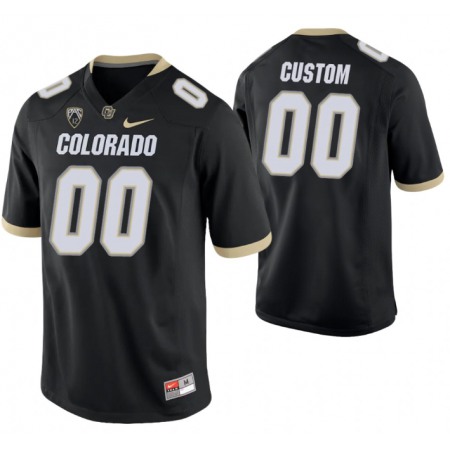 Men's Colorado Buffaloes Custom Black College Football Stitched Game Jersey