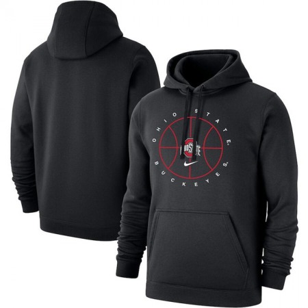 Men's Ohio State Buckeyes Black Basketball Icon Club Fleece Pullover Hoodie