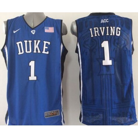 Blue Devils #1 Kyrie Irving Blue Basketball Stitched NCAA Jersey