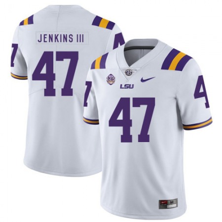 LSU Tigers #47 Nelson Jenkins III White Stitched NCAA Jersey