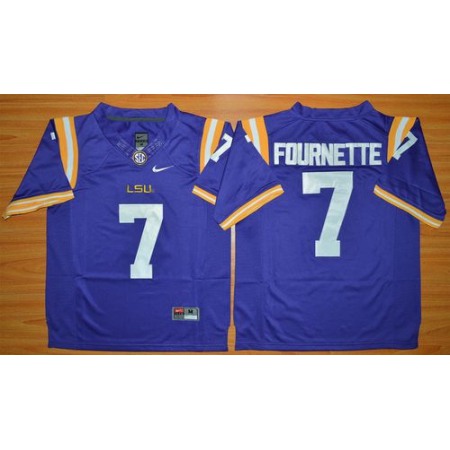 LSU Tigers #7 Leonard Fournette Purple Limited Stitched NCAA Jersey