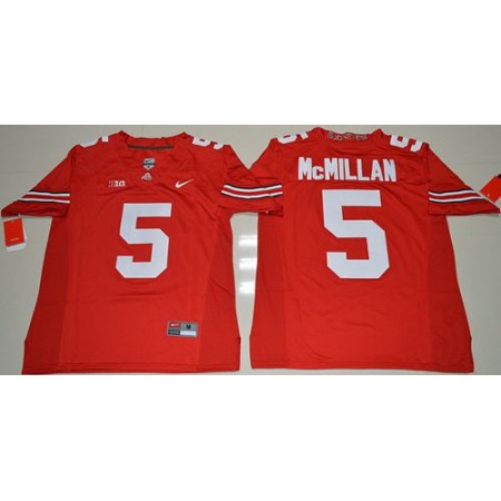 Buckeyes #5 Raekwon McMillan Red Stitched NCAA Jersey