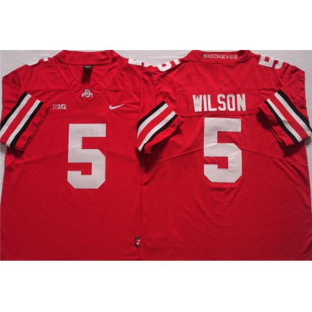 Men's Ohio State Buckeyes #5 WILSON Red Stitched Jersey