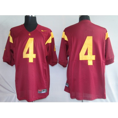 Trojans #4 Joe McKnight Red Stitched NCAA Jersey