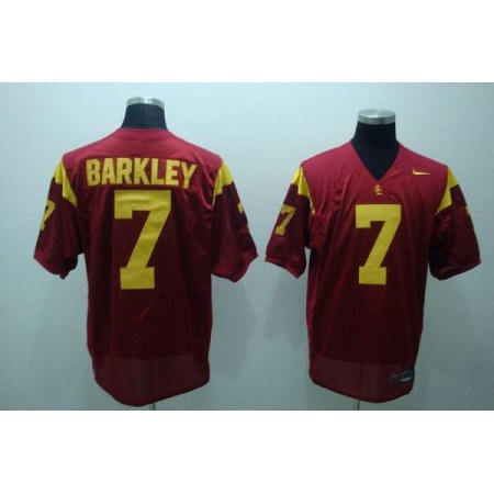 Trojans #7 Matt Barkley Red Stitched NCAA Jersey