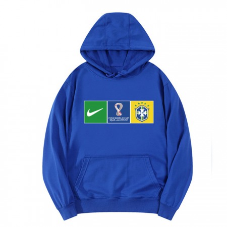 Men's Brazil World Cup Soccer Hoodie Royal