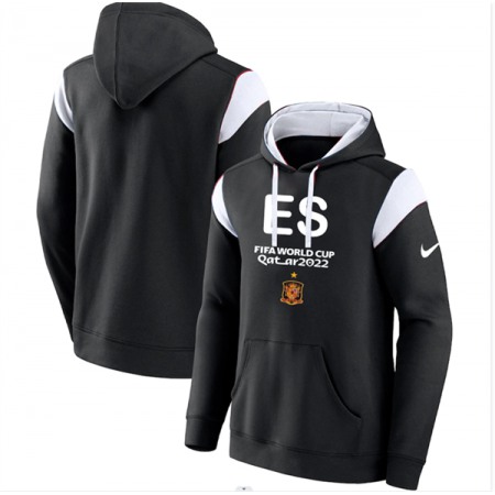 Men's Spain Black 2022 FIFA World Cup Soccer Hoodie