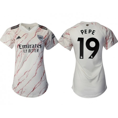 Women's Arsenal #19 Pepe Away Soccer Club Jersey