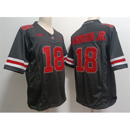 Men's Ohio State Buckeyes #18 Marvin Harrison JR. Black 2023 F.U.S.E. Limited Stitched Jersey