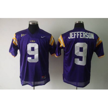 Toddlers LSU Tigers #9 Jordan Jefferson Purple Stitched Jersey