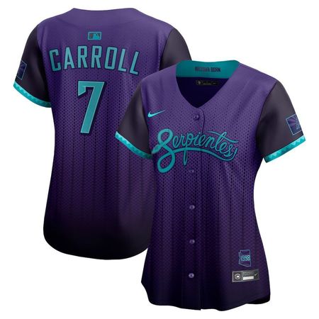 Women's Arizona Diamondbacks #7 Corbin Carroll Nike Purple 2025 City Connect Limited Player Jersey