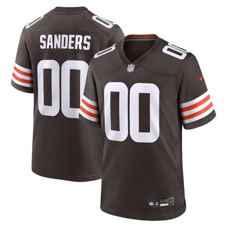 Men's Cleveland Browns #00 Shedeur Sanders Nike Brown 2025 NFL Draft Game Jersey