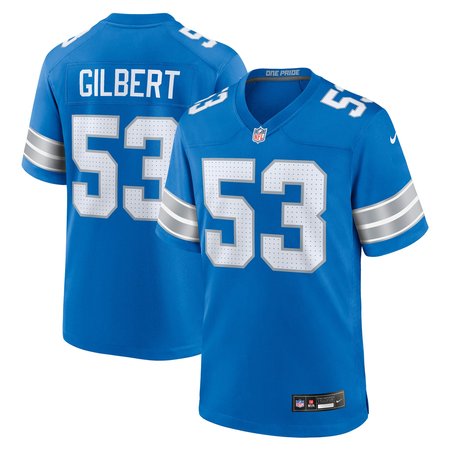 Men's Detroit Lions DaRon Gilbert Nike Blue Game Jersey