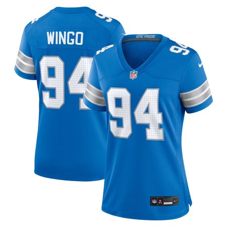 Women's Detroit Lions Mekhi Wingo Nike Blue Team Game Jersey