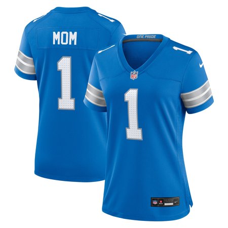 Men's Detroit Lions Number 1 Mom Nike Blue Game Jersey