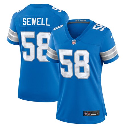 Women's Detroit Lions Penei Sewell Nike Blue Game Jersey