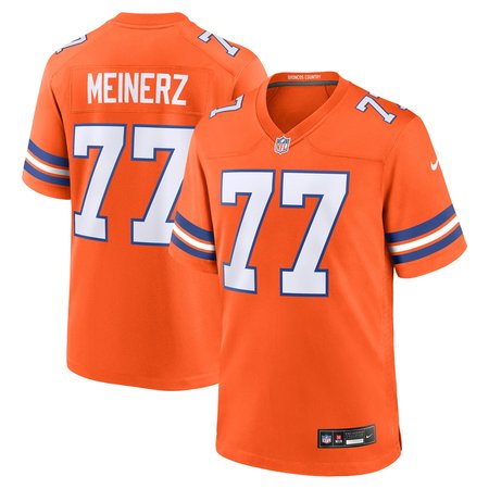 Men's Denver Broncos Quinn Meinerz Nike Orange Mile High Collection 1977 Throwback Player Game Jersey