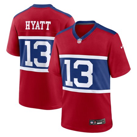 Men's New York Giants Jalin Hyatt Nike Century Red Alternate Player Game Jersey