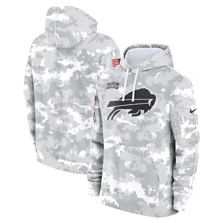 Men's Buffalo Bills Nike Arctic Camo 2024 Salute To Service Big & Tall Club Fleece Pullover Hoodie