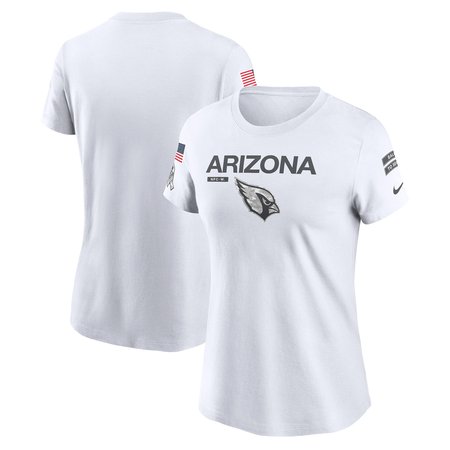 Women's Arizona Cardinals Nike White 2024 Salute To Service Legend Performance T-Shirt